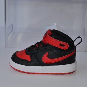 Nike Court Borough Mid 2 - CD7784-003 Black Red Toddler Size 6C